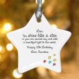 Personalized Star Christmas Ornament - Shine Like A Star Design