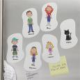 Family Cartoon Character Personalized Refrigerator Magnets