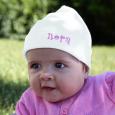 Baby Hat With Embroidered Name - Snug As A Bug Design
