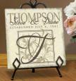 Personalized Marble Script Initial Name Plaque