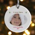 Personalized Photo Christmas Ornaments - With Love Design