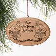 Personalized Engraved Wood Christmas Ornament - Our House To Yours
