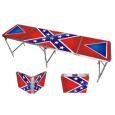 Rebel Flag Portable Beer Pong Table with Bottle Opener, 8 Feet