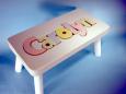 My Personalized Name Puzzle Stool--White (6-8 Letters)