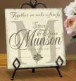 Personalized Marble Monogram Name Tile and Stand