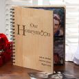 Engraved Wood Honeymoon Photo Album