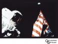 Astronaut on Moon Canvas Print