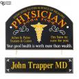 Physician Small Hanging Sign - Personalized