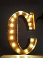 Vintage Marquee Light - Letter C