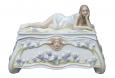 Maiden and Freesia Flower Porcelain Trinket Box