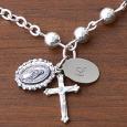 Personalized Custom Sterling Silver Rosary Bracelet - Prayerful Moments