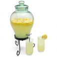 Curved Glass Drink Dispenser w/ Stand
