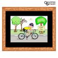 Bicyclist Cartoon Print - Personalized