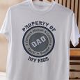 Personalized T-Shirts for Dads - Property Of My Kids