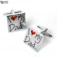 I Love My Dad Cufflinks - Personalized