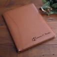 Personalized Tan Leather Portfolio - Legal Style
