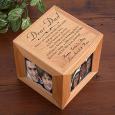 Personalized Wood Photo Cube With Dad Poem
