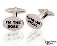 I'm The Boss Cuff Links