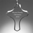 Personalized Christmas Ornament - Glass Cross
