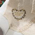 Embroidered Wedding & Anniversary Personalized Heart Afghan