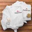Personalized White Velour Spa Robe Set - Mr and Mrs Collection