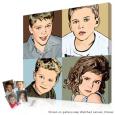 Personalized Gifts - Exclusive Warhol pop art portraits on canvas from kids photos 13" x 16"