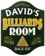 Personalized Billiards Room Sign