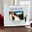 Personalized Wedding Frames - Just Married Bride & Groom Characters